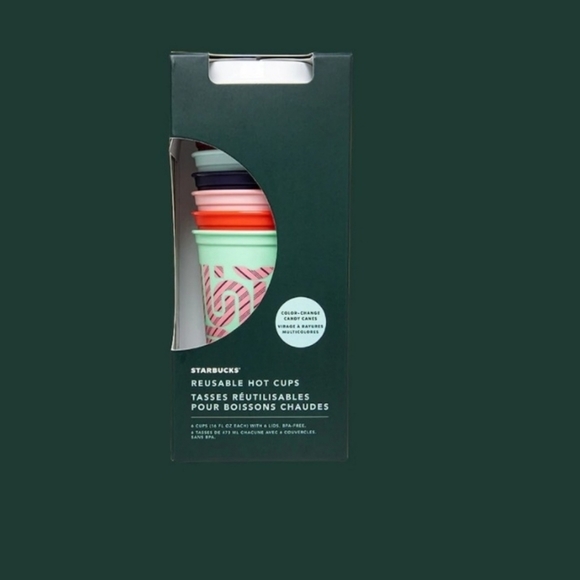 Starbucks Candy Cane Color Changing Hot Cup Set 16oz Grande 2020 Holiday - Picture 10 of 12